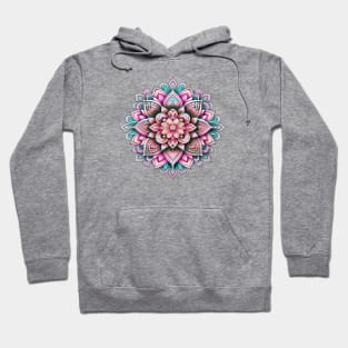 Psychedelic Blooms: Lotus Dreamscape Mandala Hoodie